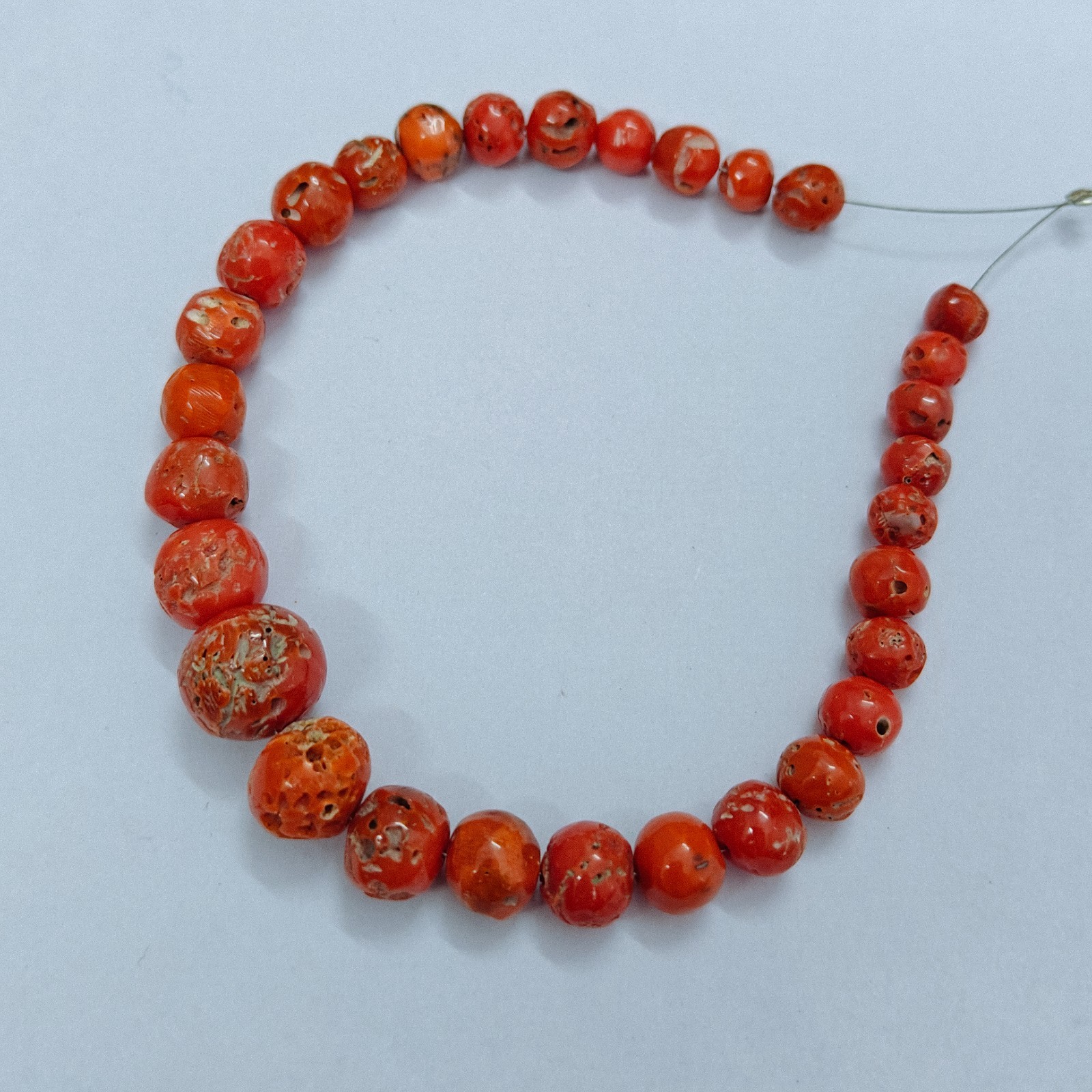 Natural Italian Red Coral Round Beads Loose Gemstone Beads For Jewellery Supply