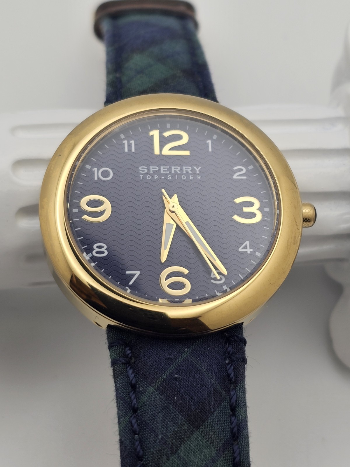 2013 SPERRY TOP-SIDER CLASSIC FLANNEL BLUE/GREEN/GOLD 40MM WOMEN ANALOG WATCH🔥