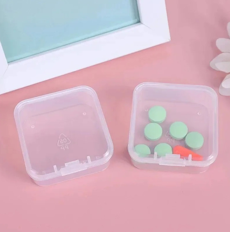 24 pcs Mini Transparent Jewelry Storage Box Ring Earring Earplug Organizer Case