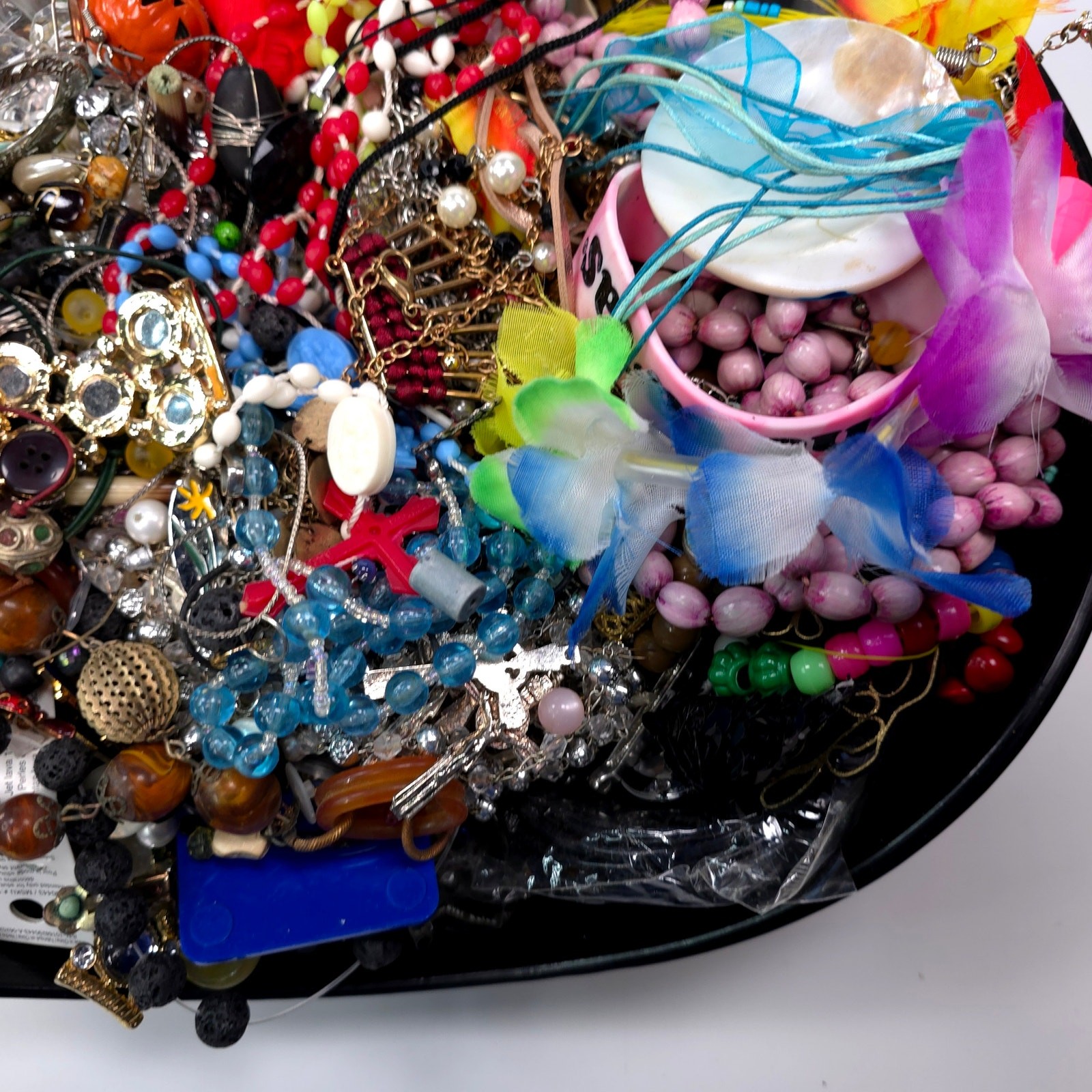 10 lb Vintage to Now Mixed Jewelry Lot Costume Craft Repair Junk Resale J46
