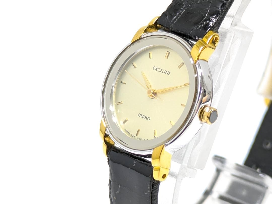Seiko Exceline Ladies Watch Dual Tone Gold Silver Quartz 27mm Box