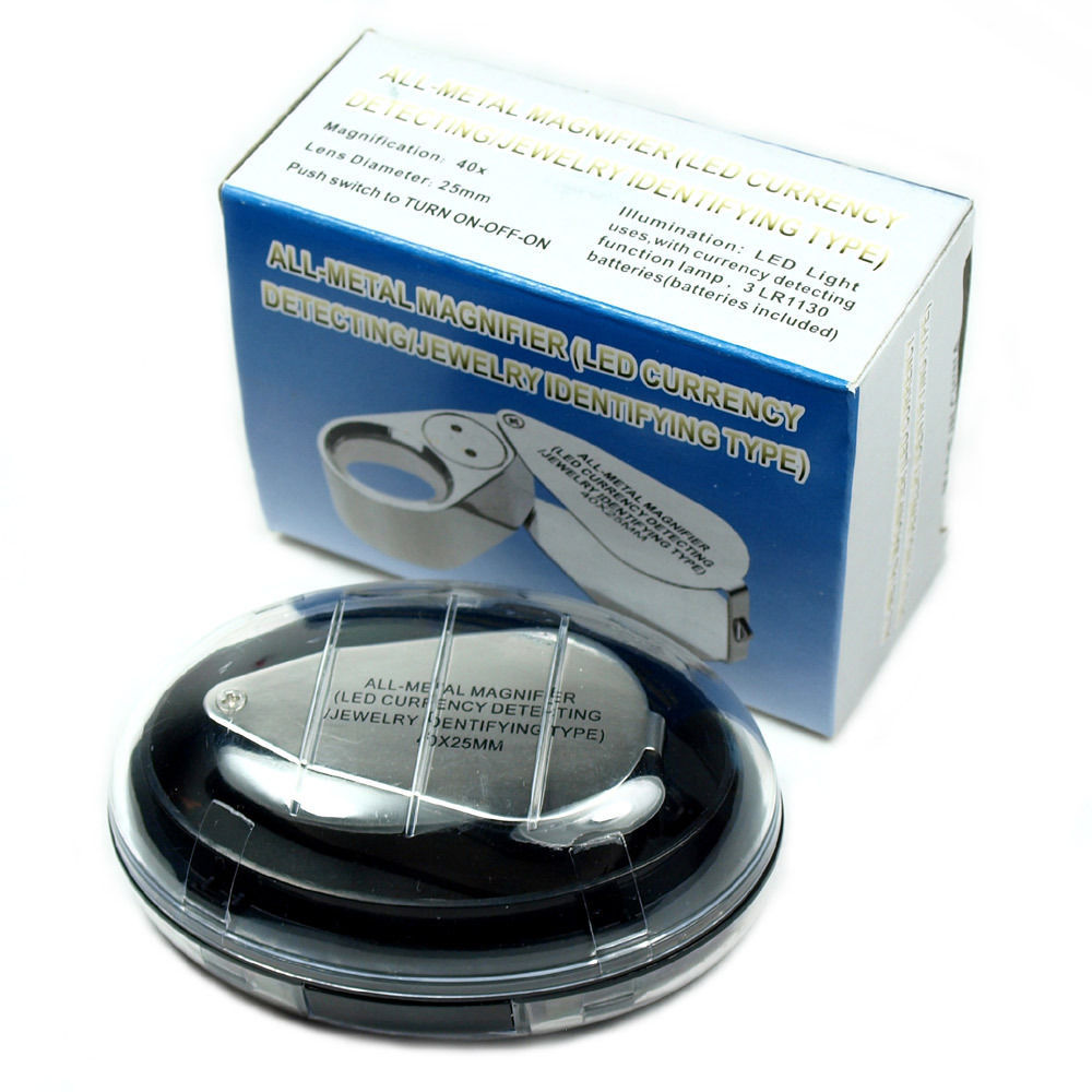 2 PACKS – 40X & 30X 60X 90X Craft Jewelry Watch Loupe Magnifier Microscope
