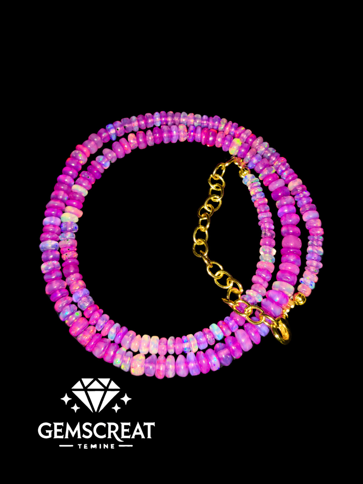 18″ Natural Ethiopian Opal Wello Fire Opal Gemstone Bead Necklace Jewelry A30