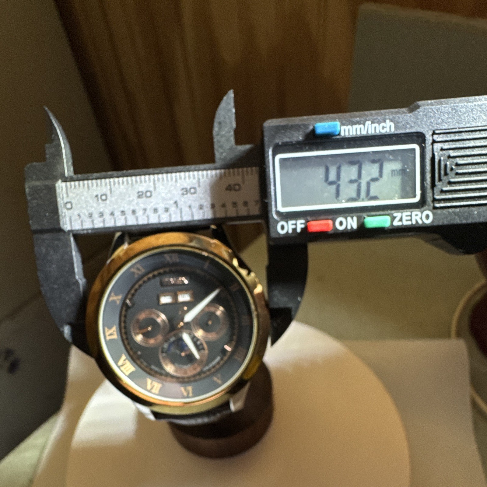 Timex Automatic Men’s Dress Watch Black Dial Roman Numerals Day/Date Leather