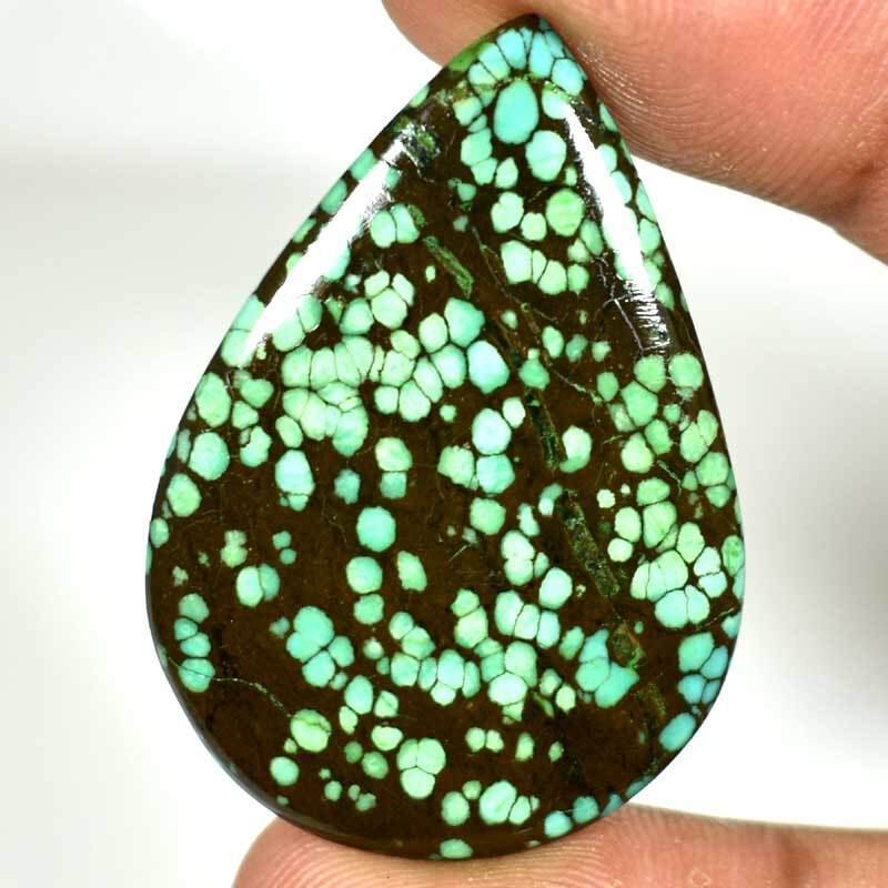 28.65Cts. Tibetan Turquoise Pear Cabochon 100% Natural Loose Gemstones