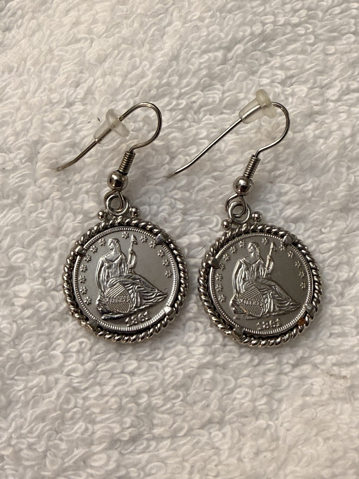 Coin Earrings,Bracelet & Necklace set From odysseys SS REPUBLIC . Reproductions.