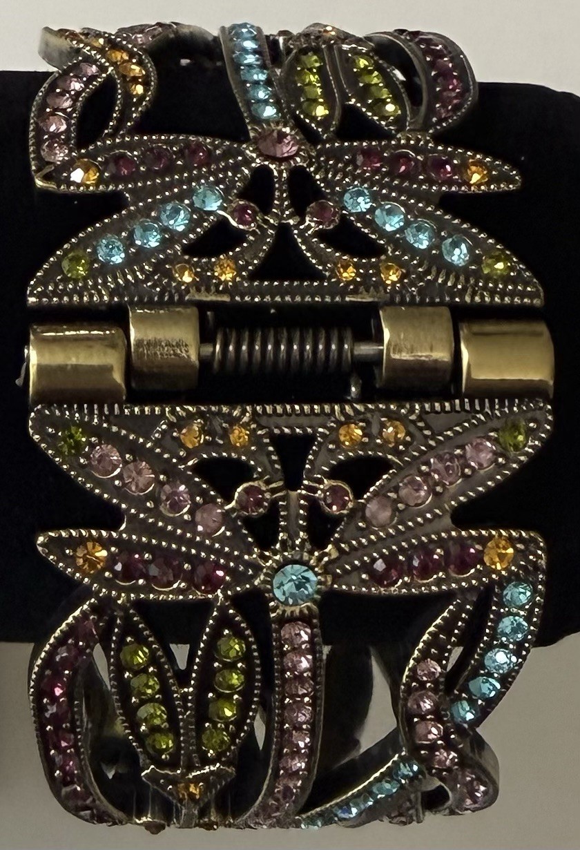Heidi Daus Dancing Dragonfly Crystal Bangle Bracelet Watch Unused Untested w/Box
