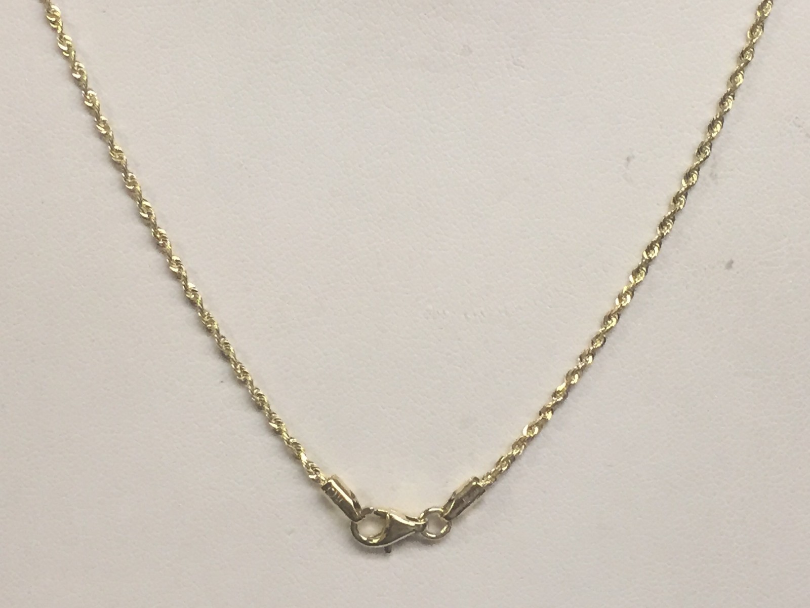 10k White Gold Solid ROPE Link Chain/Bracelet 7″ 1.5 mm 1.2 grams