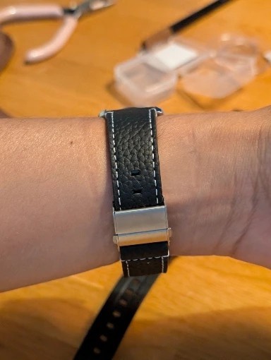 Genuine Leather Watch Band Strap Unisex Deployment Clasp 18/20/22/24mm