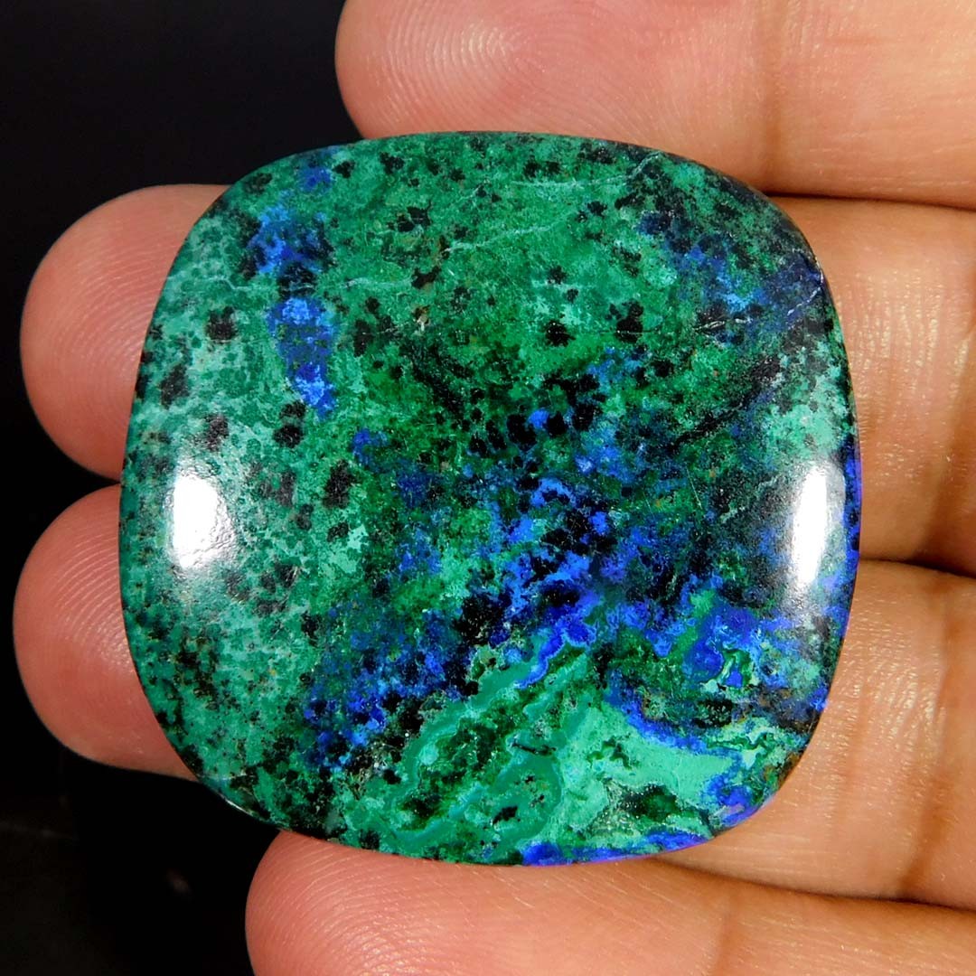 78.15Cts. Natural Rare Bluebird Azurite Cushion Cabochon Reiki Healing Gemstone