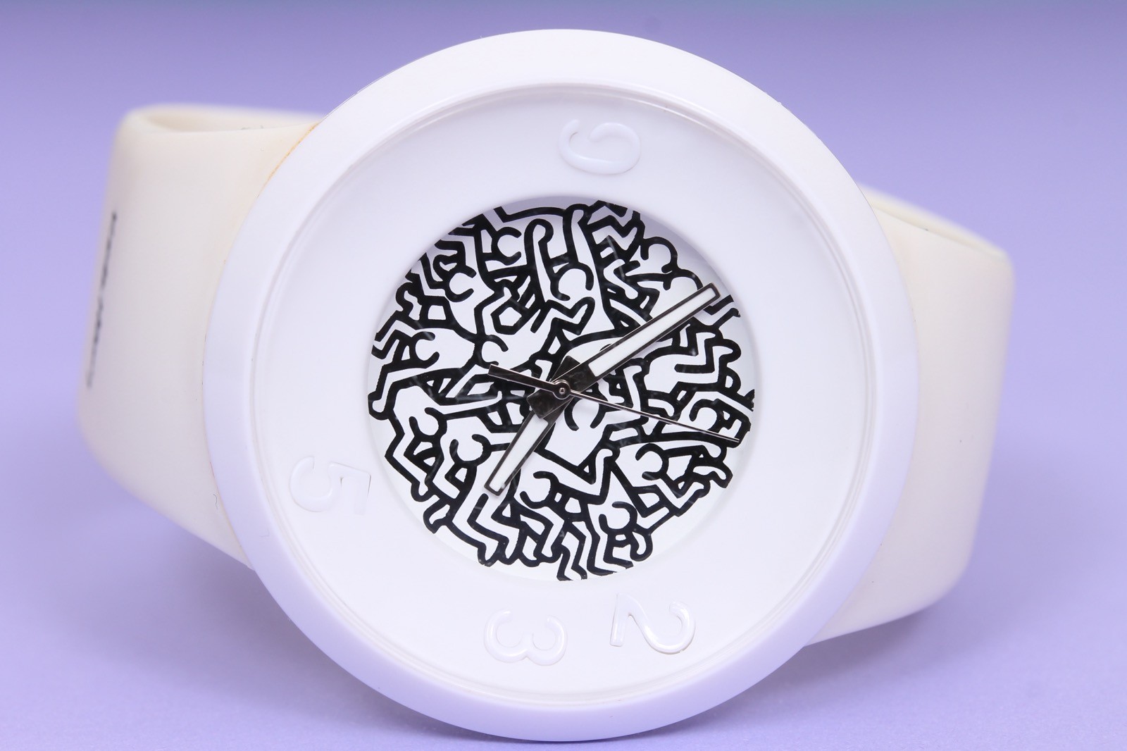 Keith Haring x ODM Design White Unisex Wrist Watch [DD127-15]
