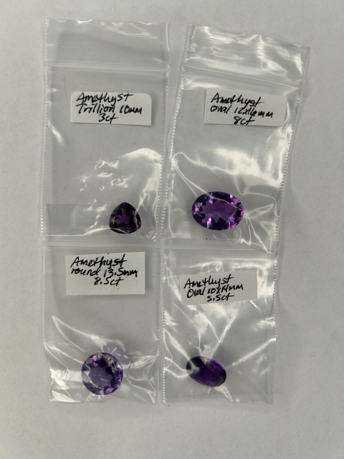 Amethyst Gemstone Lot-Mixed Shape And Size-25 cts Total-Clean And Well Faceted
