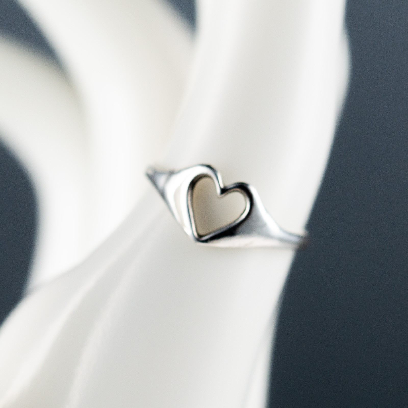 Hand Crafted in the USA Sterling Silver Heart Stacker Ring