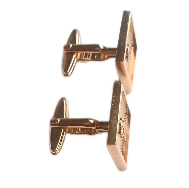 Dunhill Cufflinks Mens Gold Tn Formal Square Classic Luxury Designer Gift Boxed