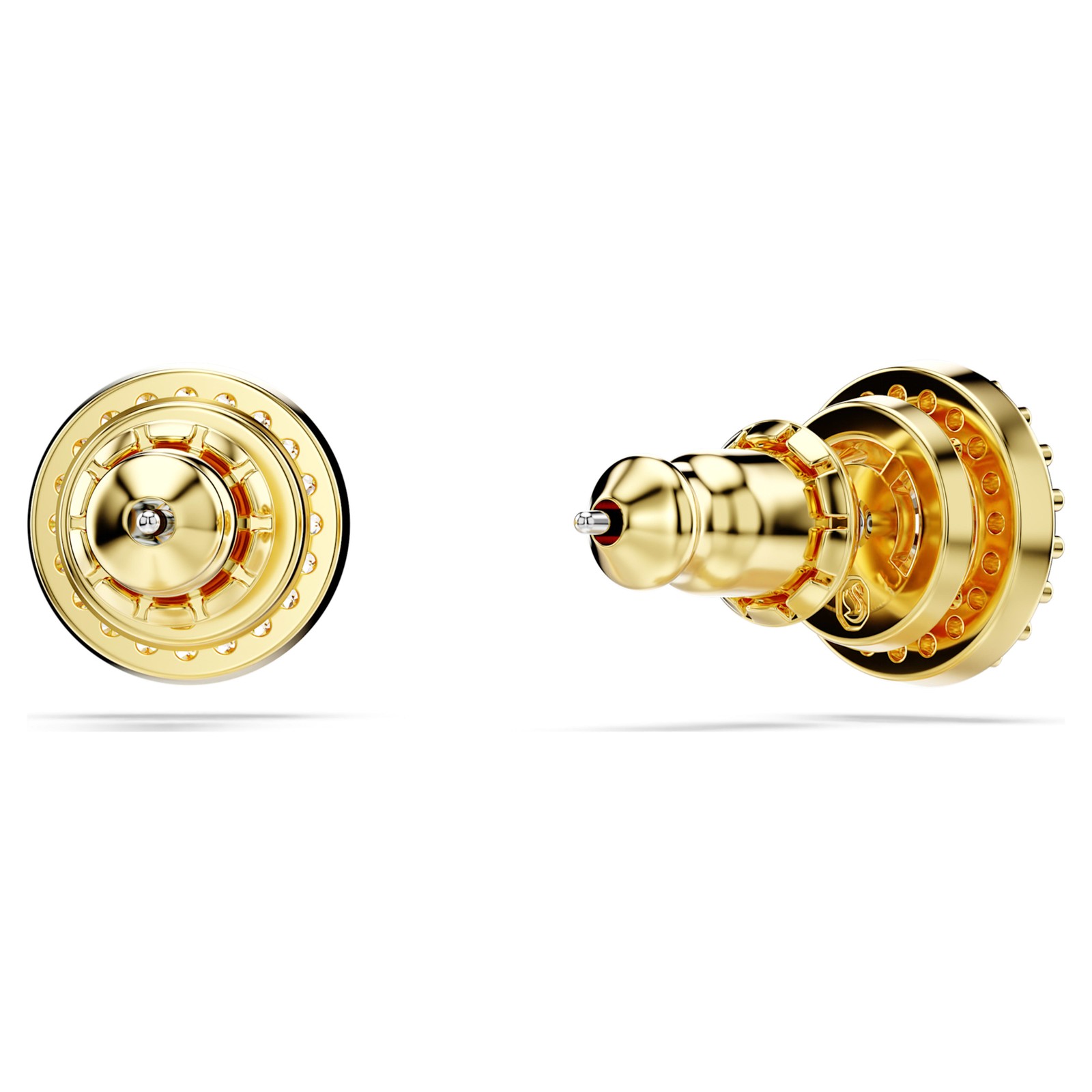 Swarovski Una Angelic Stud Earrings, Round Cut, Gold-Tone Plated 5686637