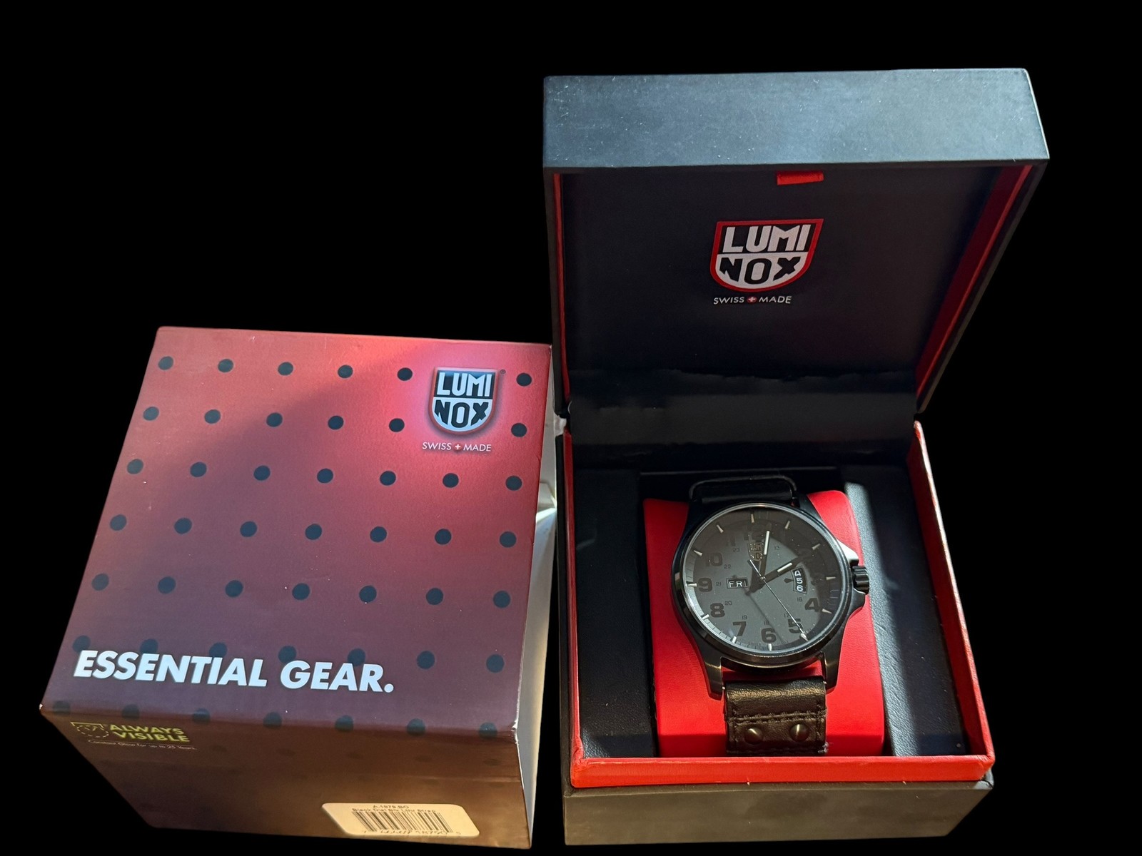 Luminox A.1879.BO Black Dial Leather Strap Swiss Made Men’s Wristwatch