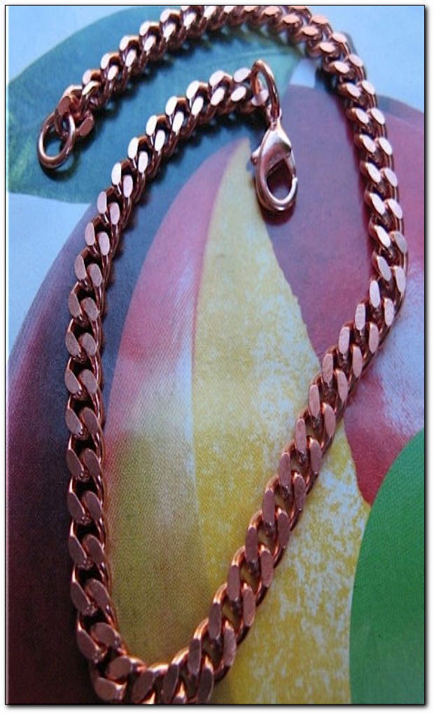 Ladies Solid Copper Link Bracelet 654G -3/16 inch wide – 6 1/2 to 9 inch lengths