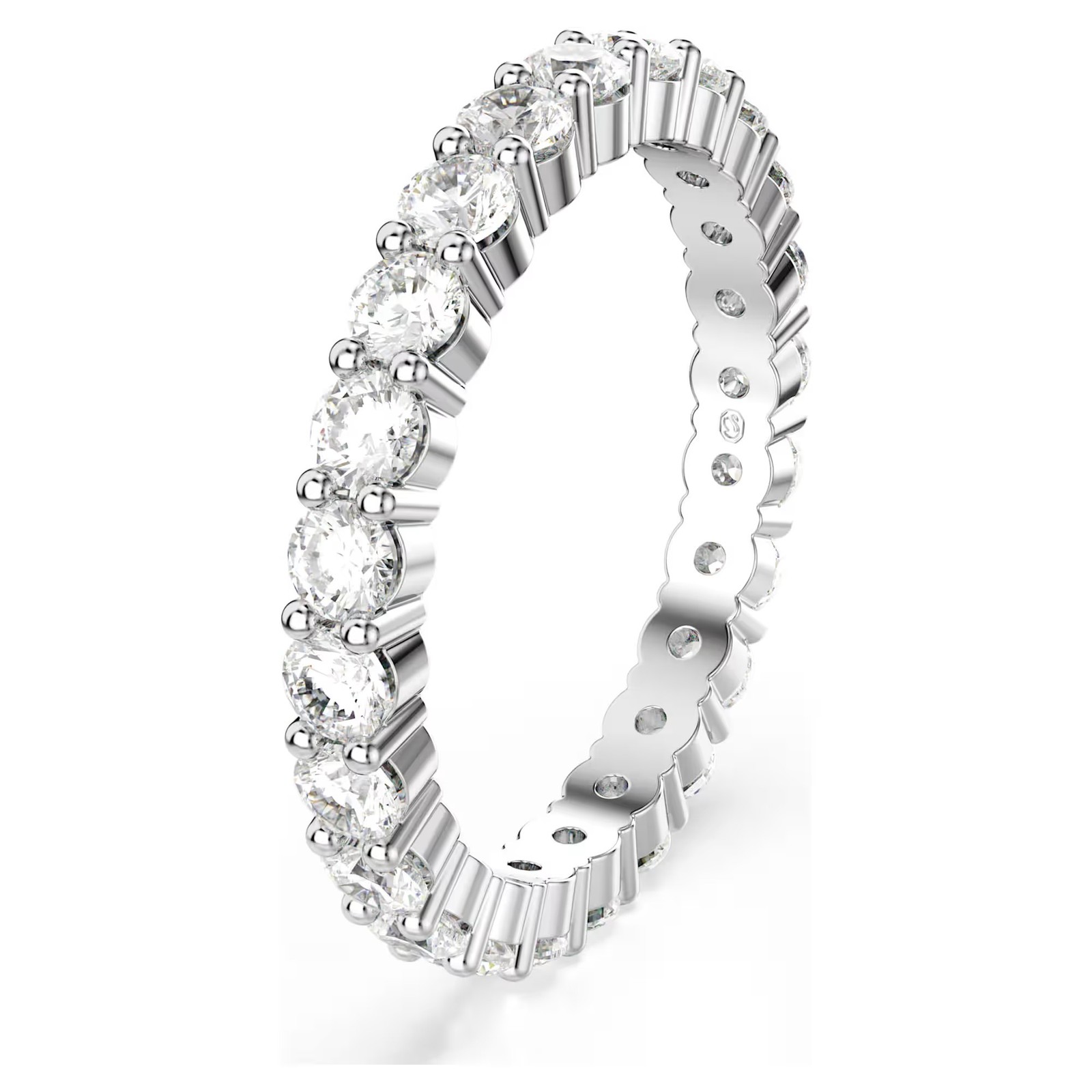 Swarovski Matrix Vittore Ring, White, Silver Tone Finish 5705604 (Size 55/M/7)