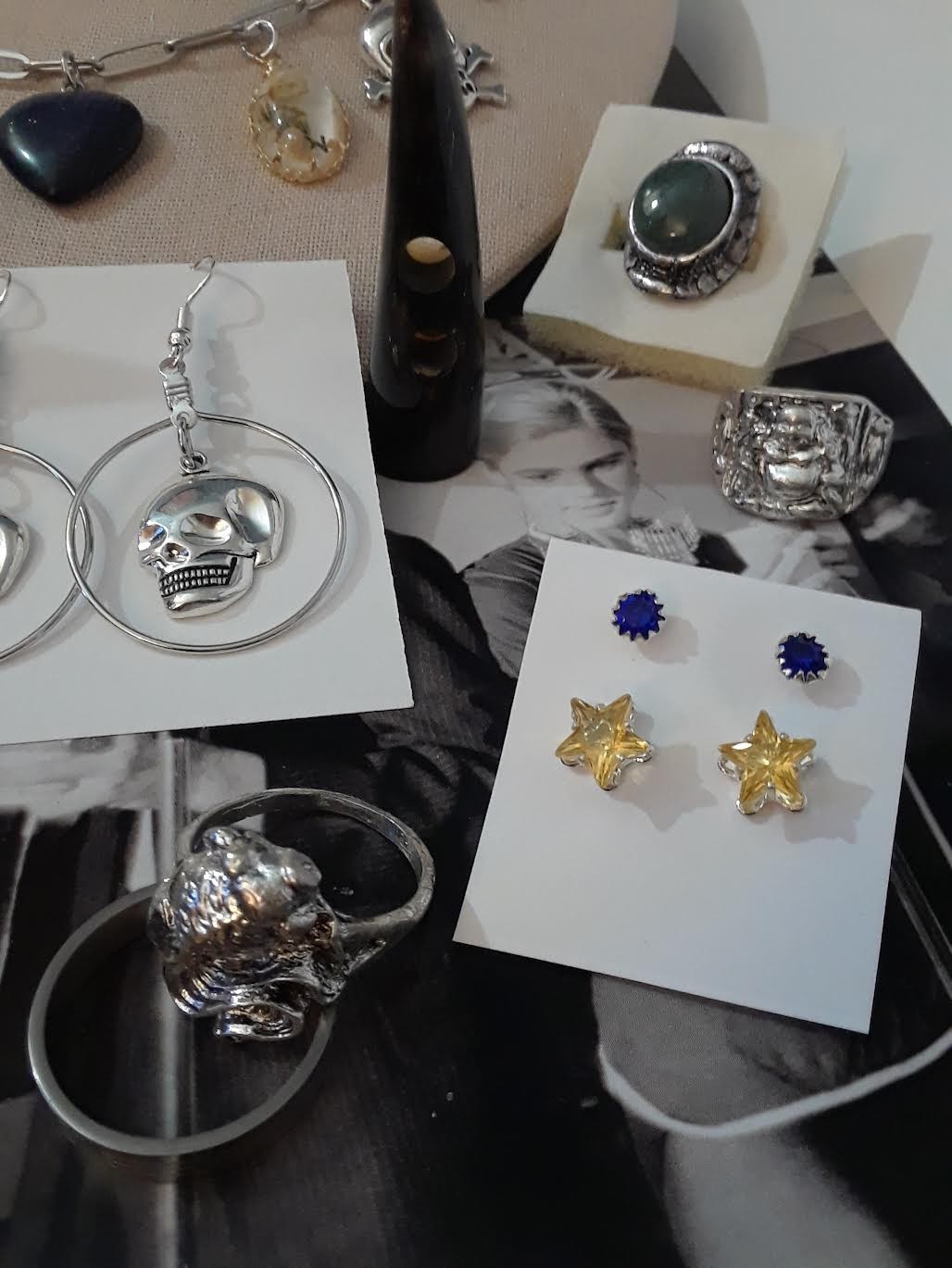 Rockabilly, Punk, Skull, Spooky Cute,Heart, Gothic, Cross, Emo Mixed Jewelry Lot