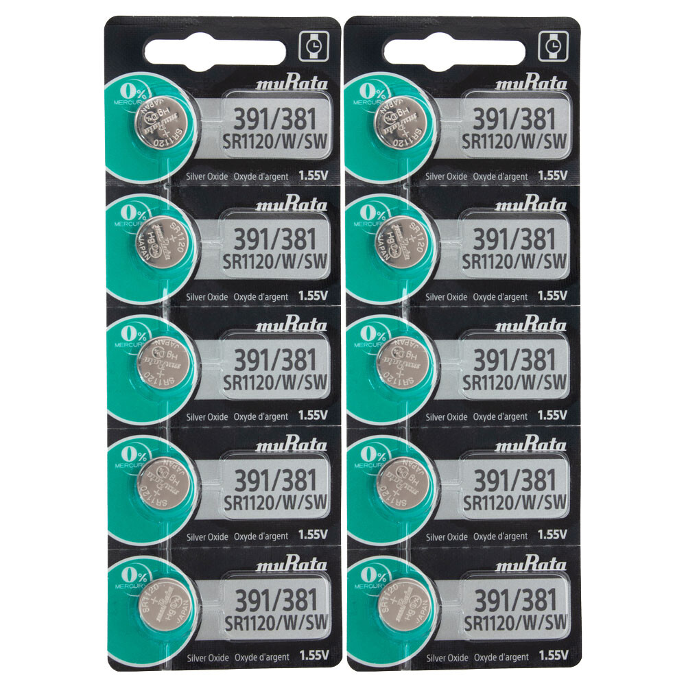 Murata 391 Watch Batteries 10 Pcs – Replaces Sony