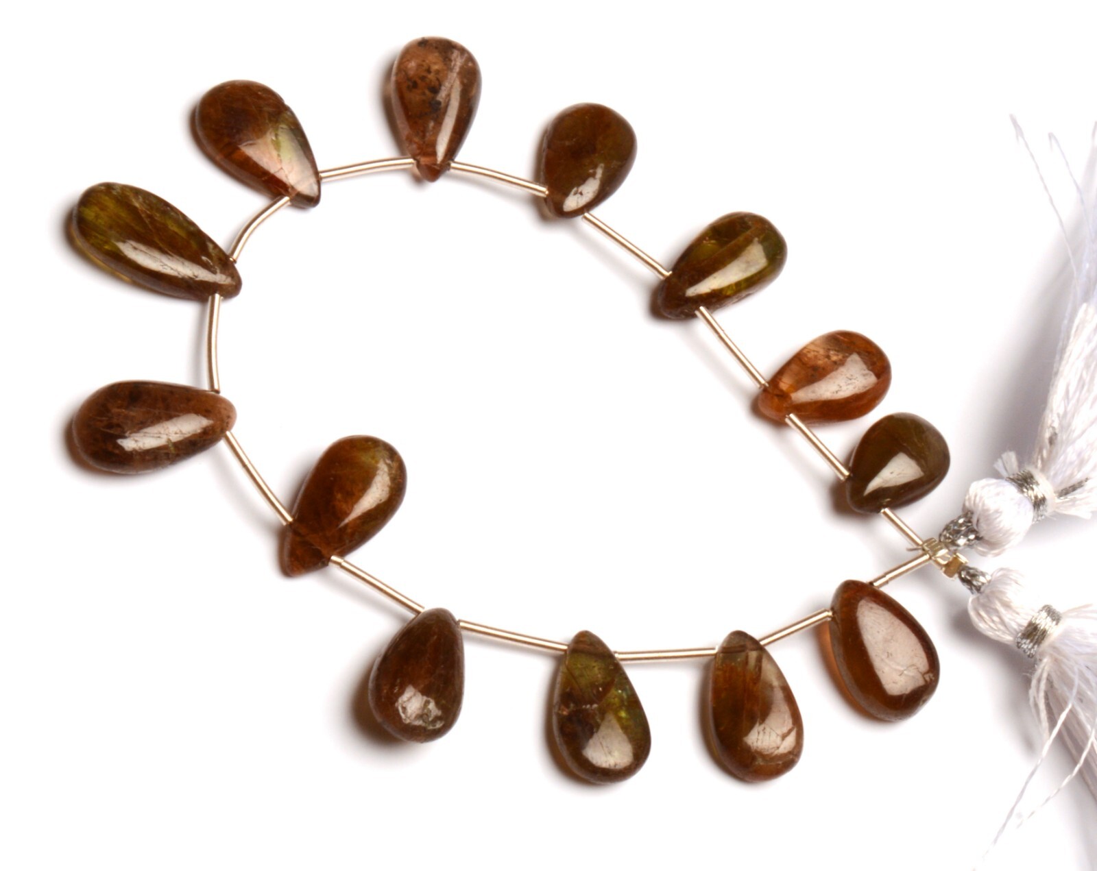 Natural Andalusite Gems 13×7 to 16×8 mm Size Smooth Pear Shape Beads 6.5″ Strand