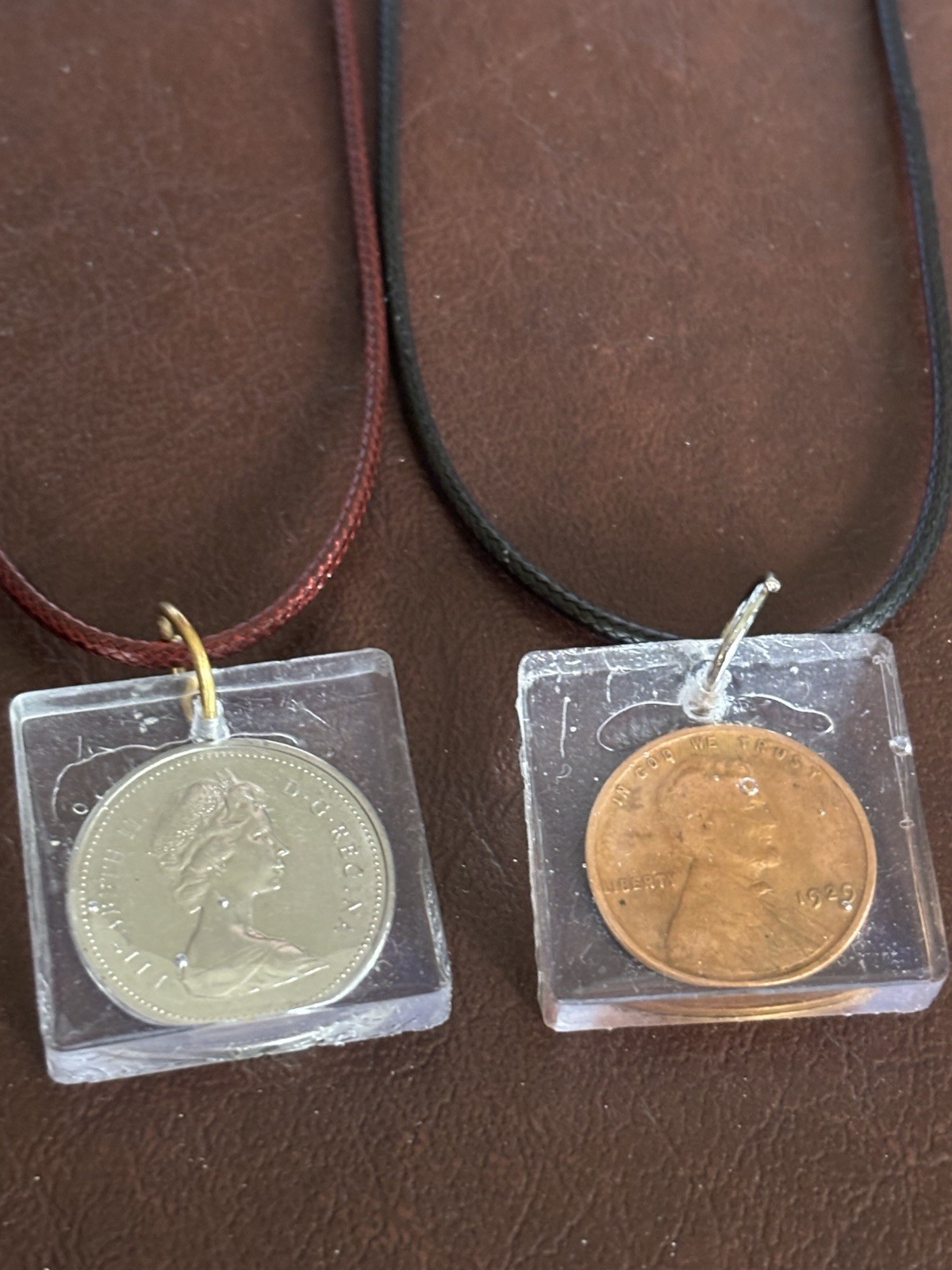 Bargain Time: Lincoln Cent and Canadian Nickel Necklaces in Resin