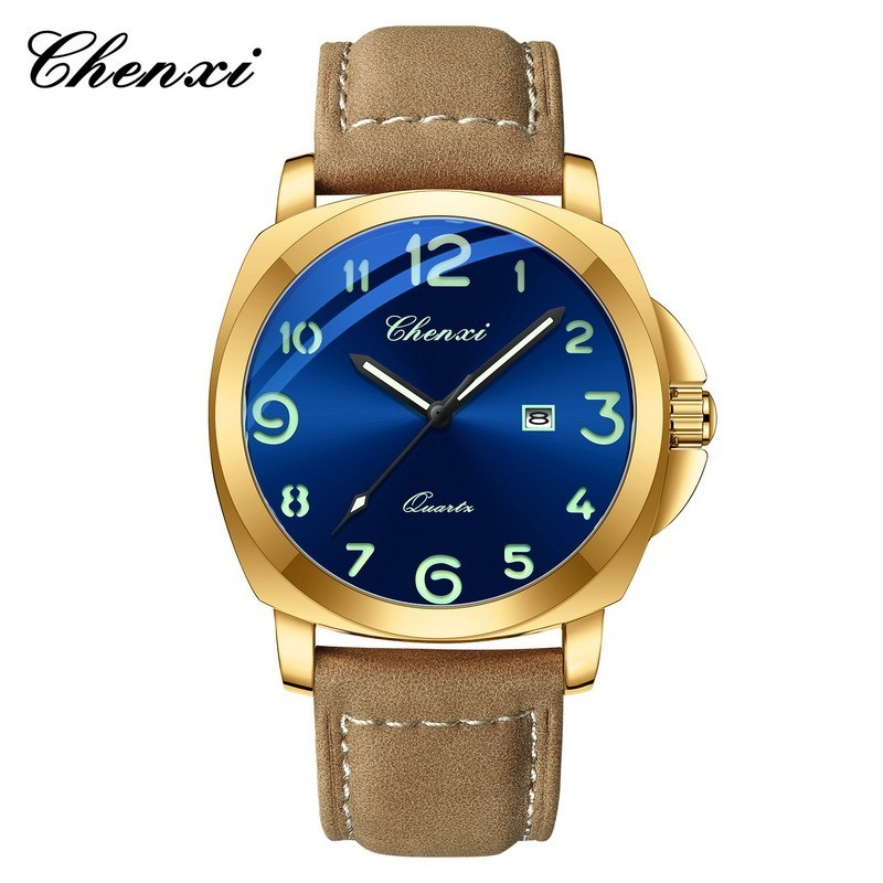 CHENXI Men’s Stainless Steel Luminous Casual Business Calendar Quartz Watch Gift