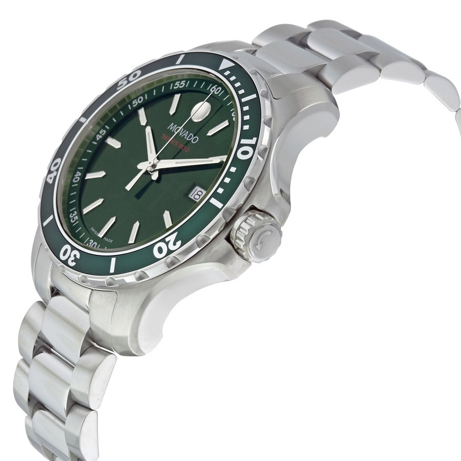 MOVADO Series 800 Green Dial Green Bezel 40mm Men’s Quartz Watch Model: #2600136