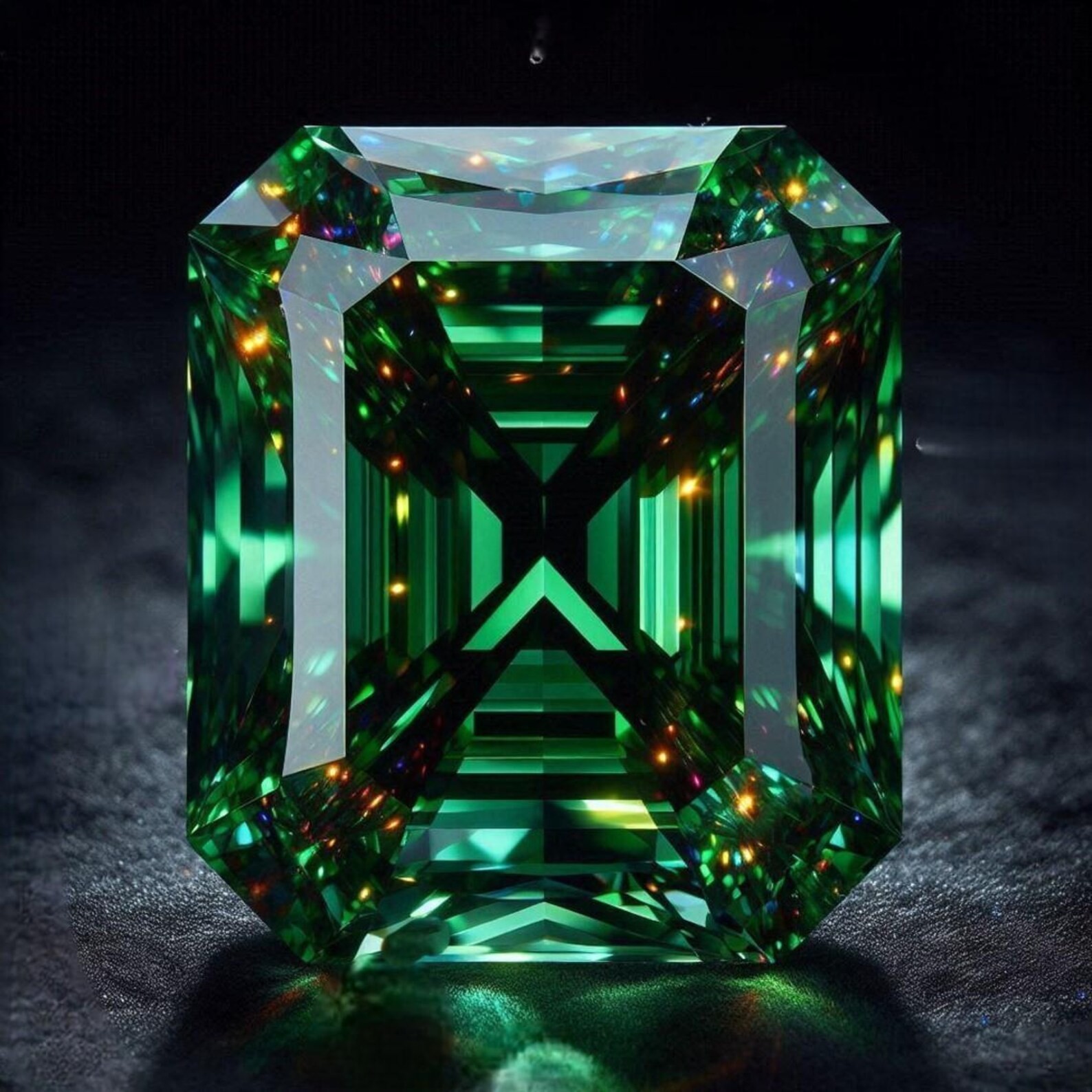 CERTIFIED Natural Green Earth Mined Diamond 3.05 Ct Radiant VVS1/ 9.5 mm