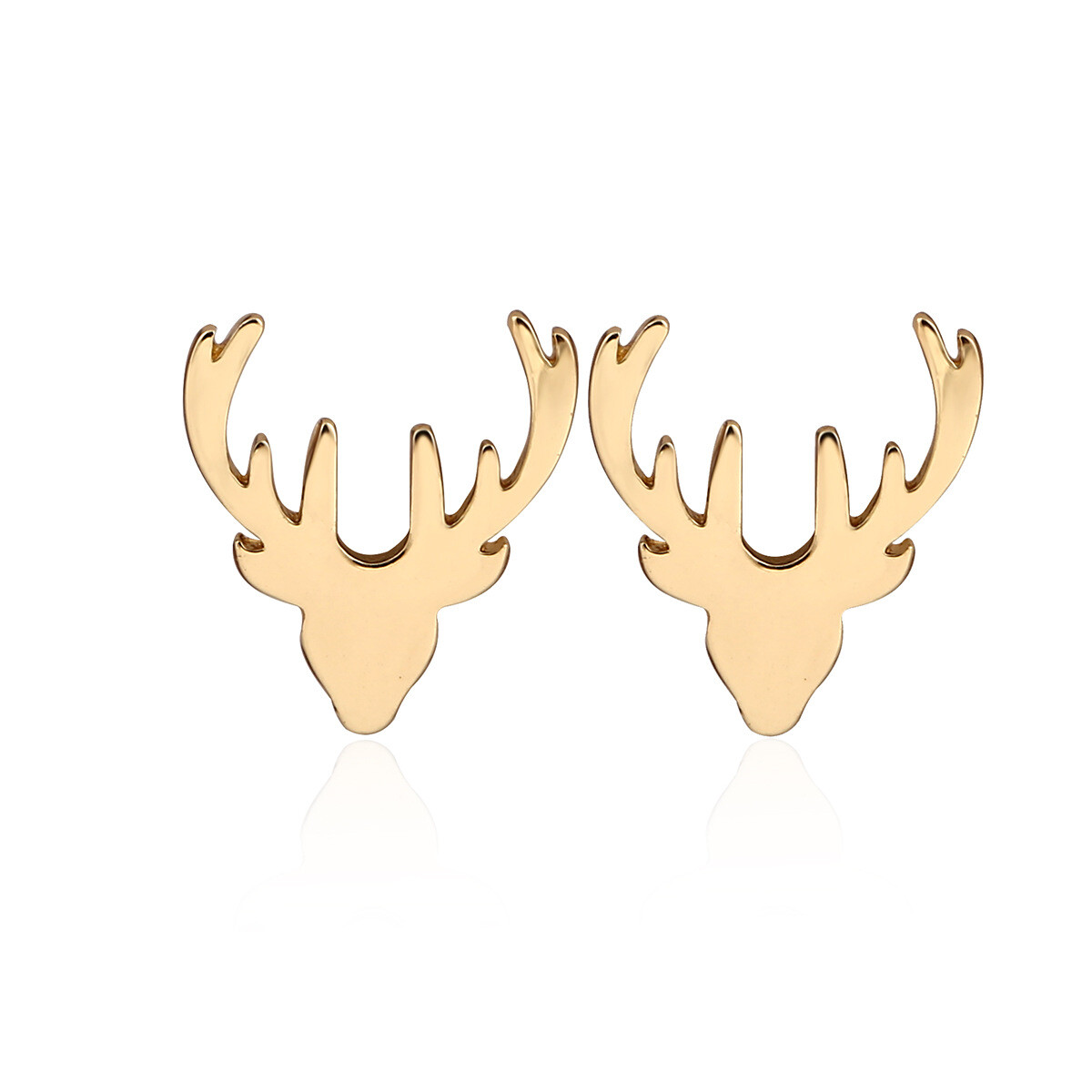 2pairs stainless steel Reindeer earrings, 4 colors Jewelry Wholesale FJS189-087