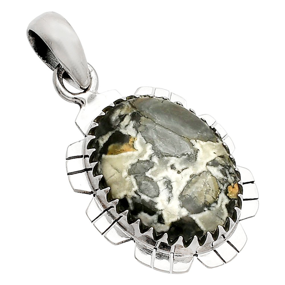 Natural Maligano Jasper – Indonesia 925 Sterling Silver Pendant Jewelry P-1347