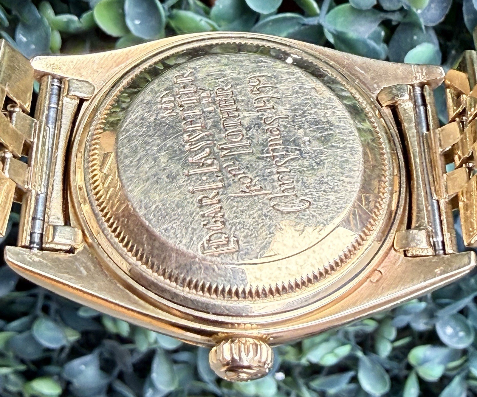 1958 Rolex Day-Date 36mm Watch 6611 18k Gold Jubilee Engraved Fluted President