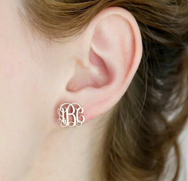 Initials Earrings With Box Custom Monogram Letter Women Boho Jewelry Gift Her