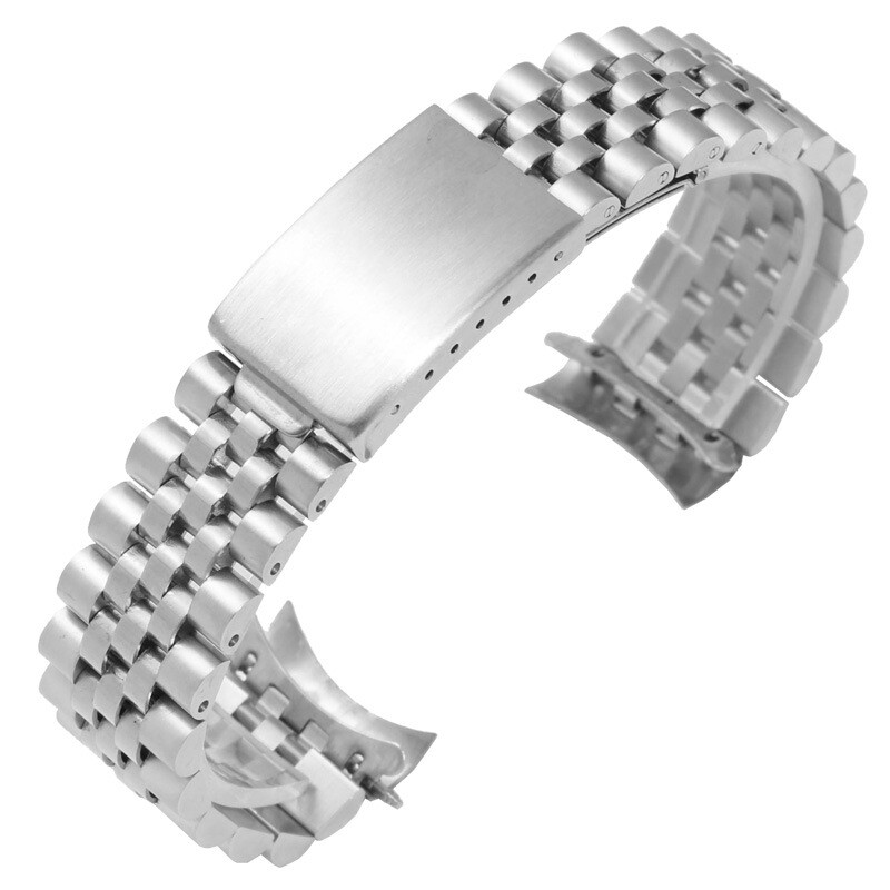 Premium Solid Stainless Steel Watch Band Strap Arc 13/17/18/19/20/21mm Fit Rolex