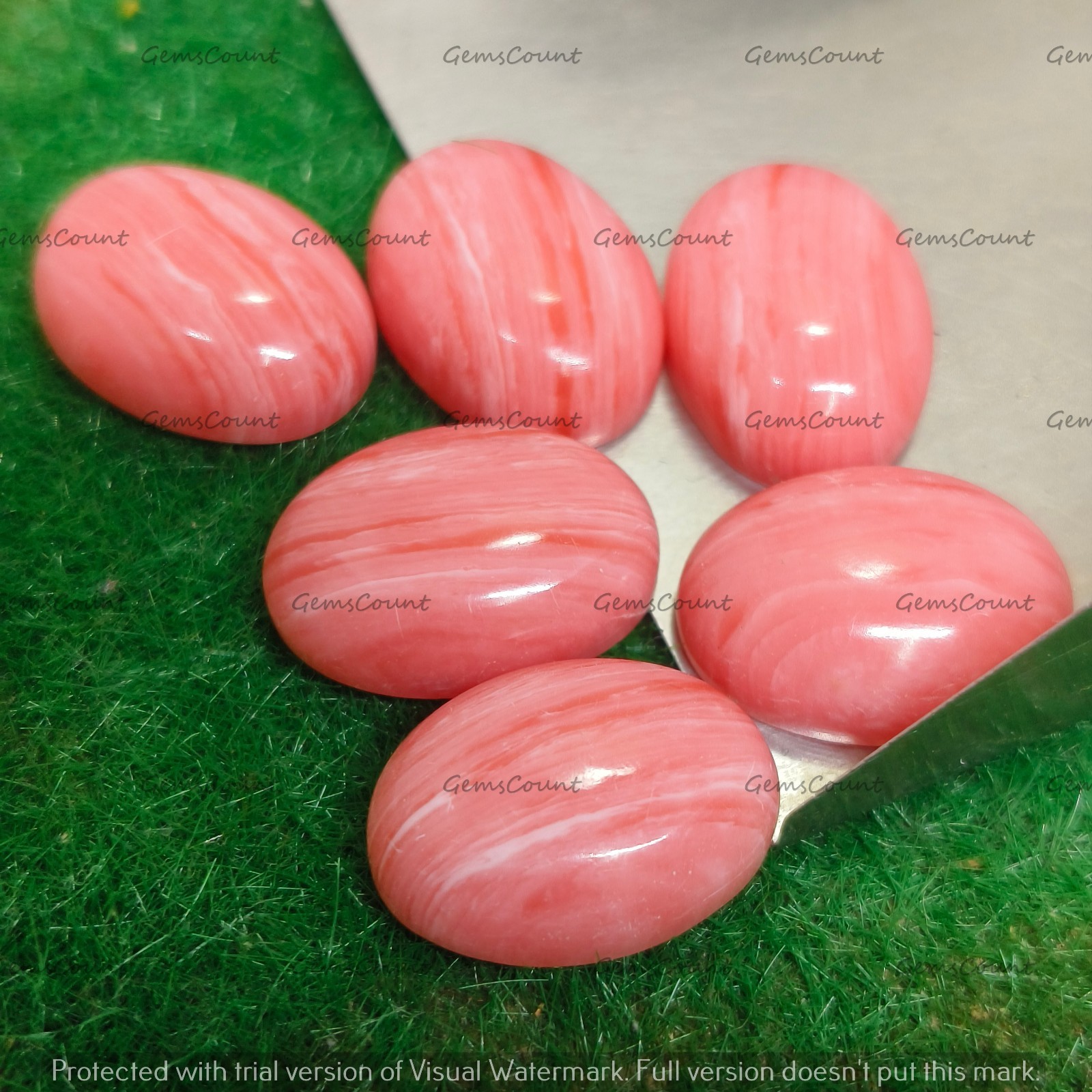 Natural Rhodochrosite Oval Cabochon Gemstone AAA Grade Healing Crystals