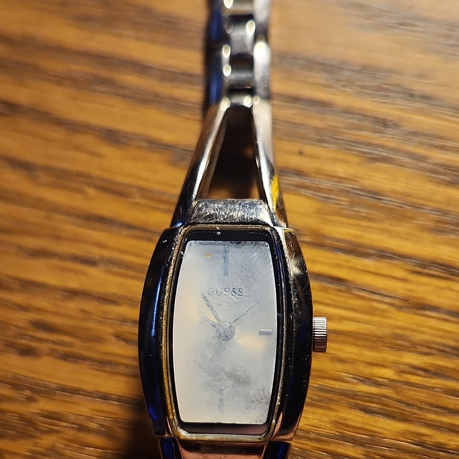 GUESS G66315L Silver Stainless Steel Wristwatch Non-Numeric Hour Marks