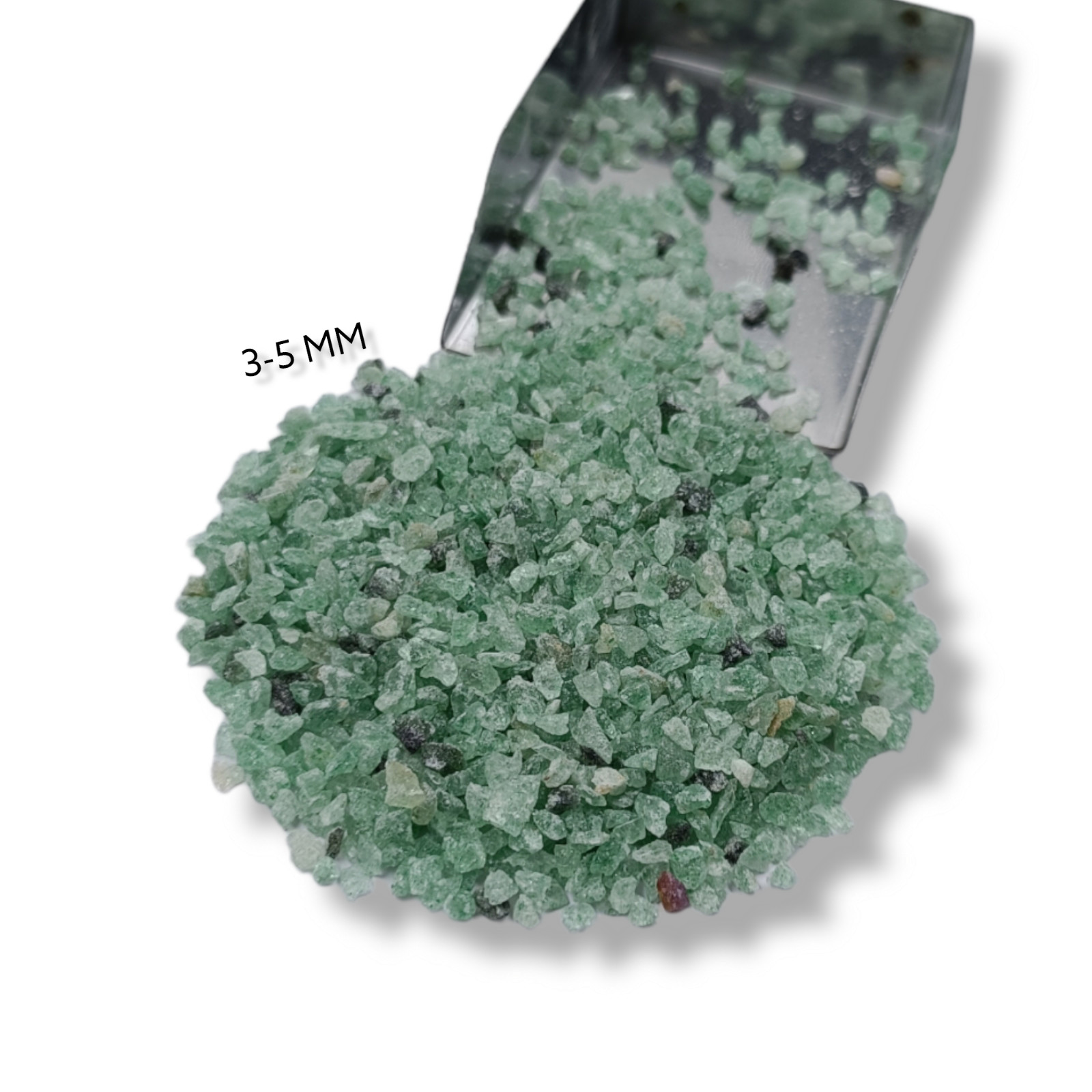 Crushed Green Strawberry Quartz Coarse Inlay Woodworking, Stone Healing Powder