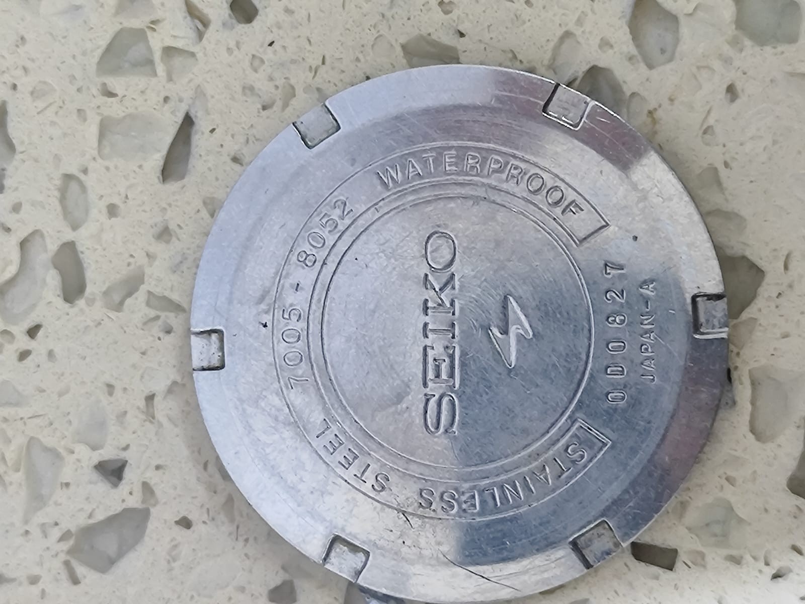 1970 SEIKO 7005-8052 Diver Back case • Vintage Stainless Steel • Original Japan