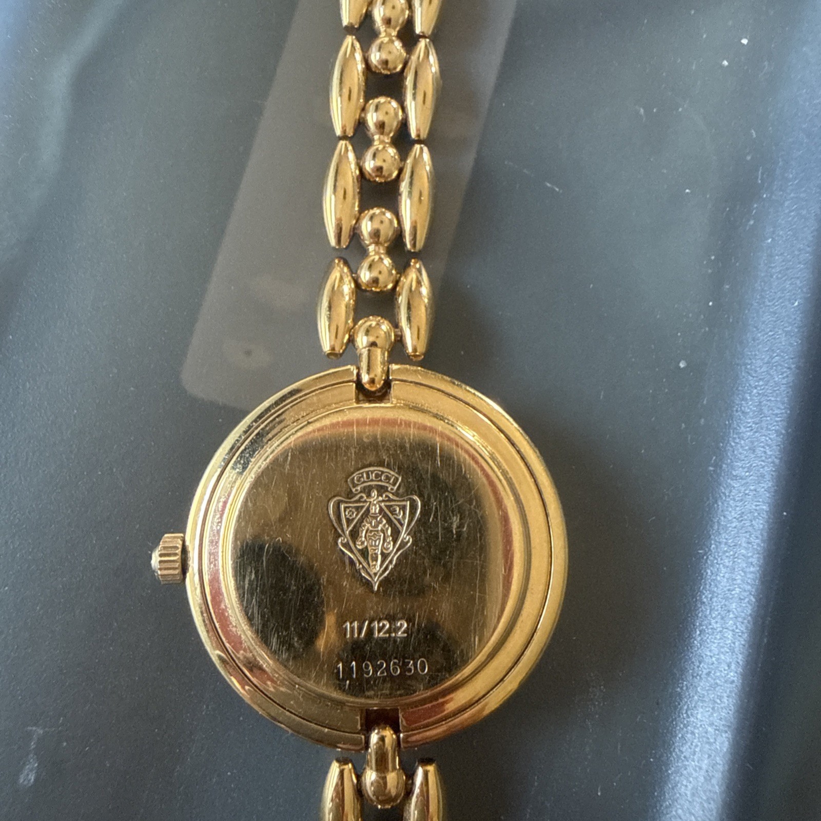 Vintage Gucci 11/12.2 Change Bezel Watch Gold Tone Swiss Made Women’s