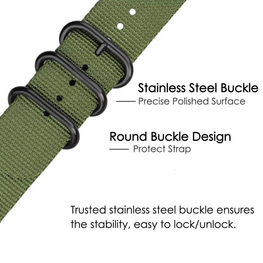 18mm 20mm 22mm Durable Military Woven Nylon Wrist Watch Band Quick Release Strap