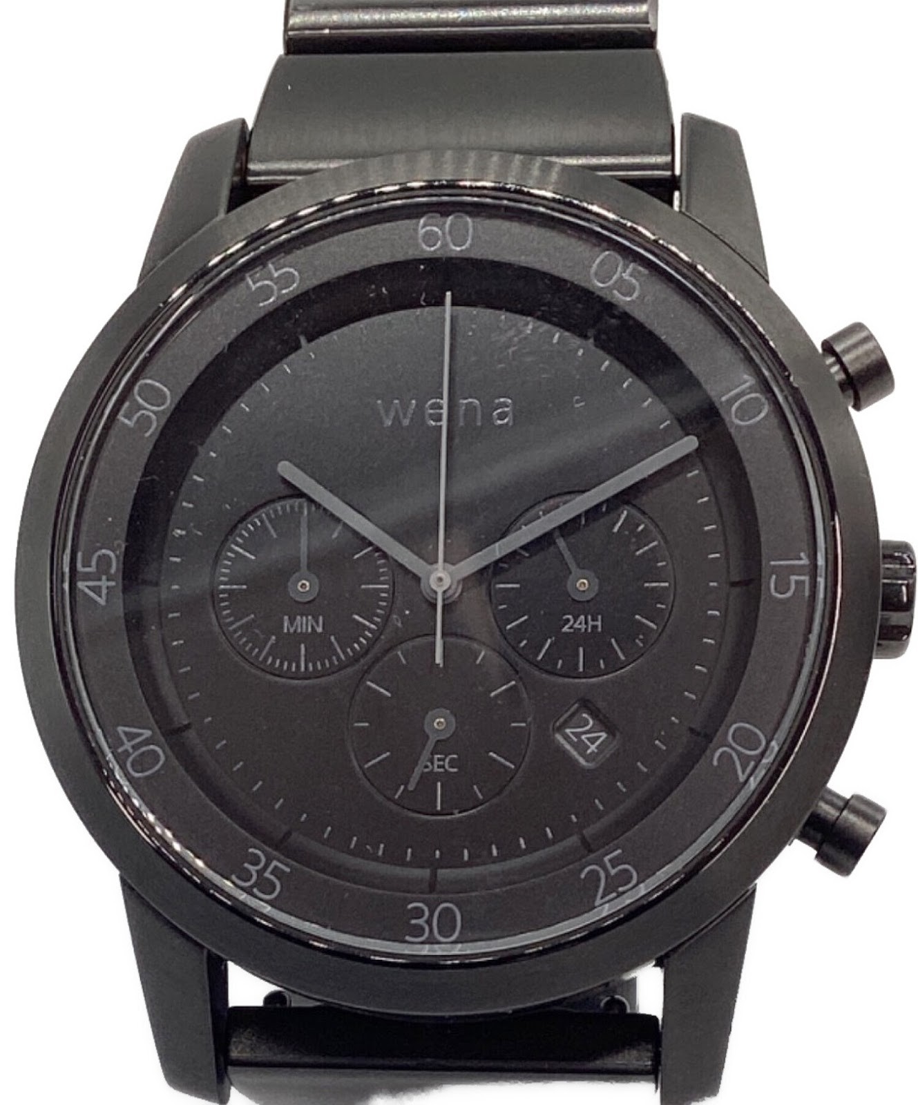 Sony wena WN-WC01B-H WB-11A Men’s Analog Watch Chronograph Black