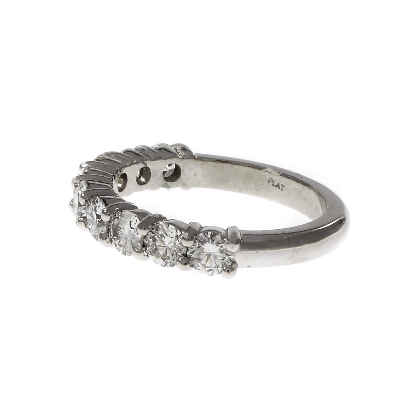 Peter Suchy Common Prong Diamond Wedding Band Ring Platinum