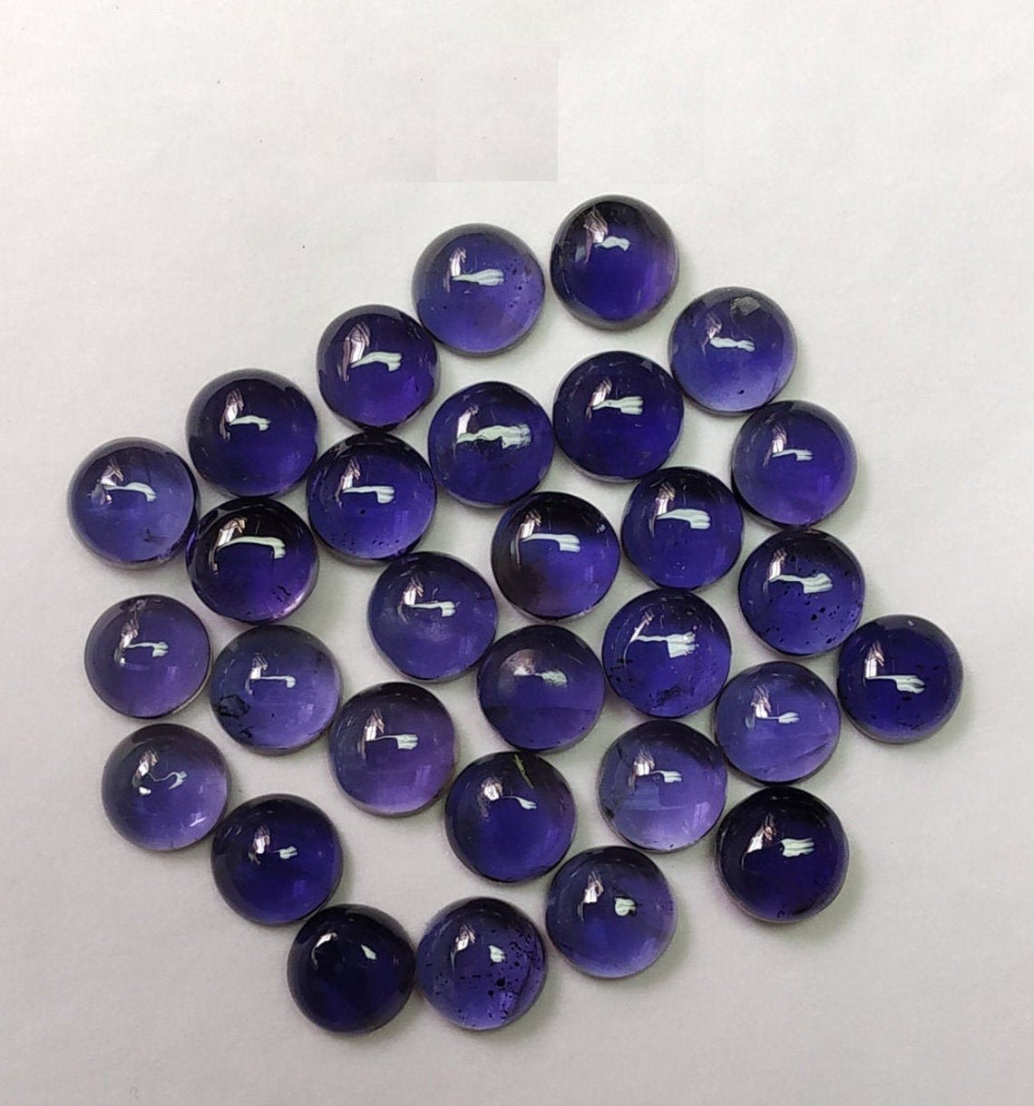 Natural Iolite Round Cabochon 3mm To 6mm Loose Gemstone