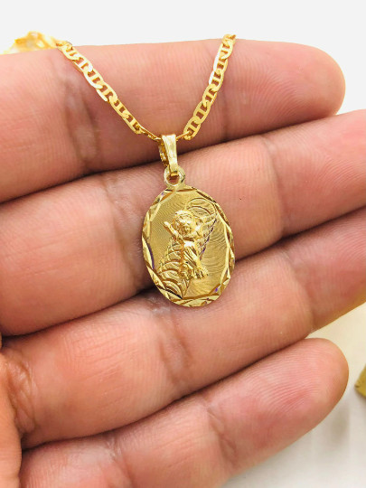 New Cadena y Medalla del Divino Nino 18″ para Hombre y Mujer en Oro Laminado 14K
