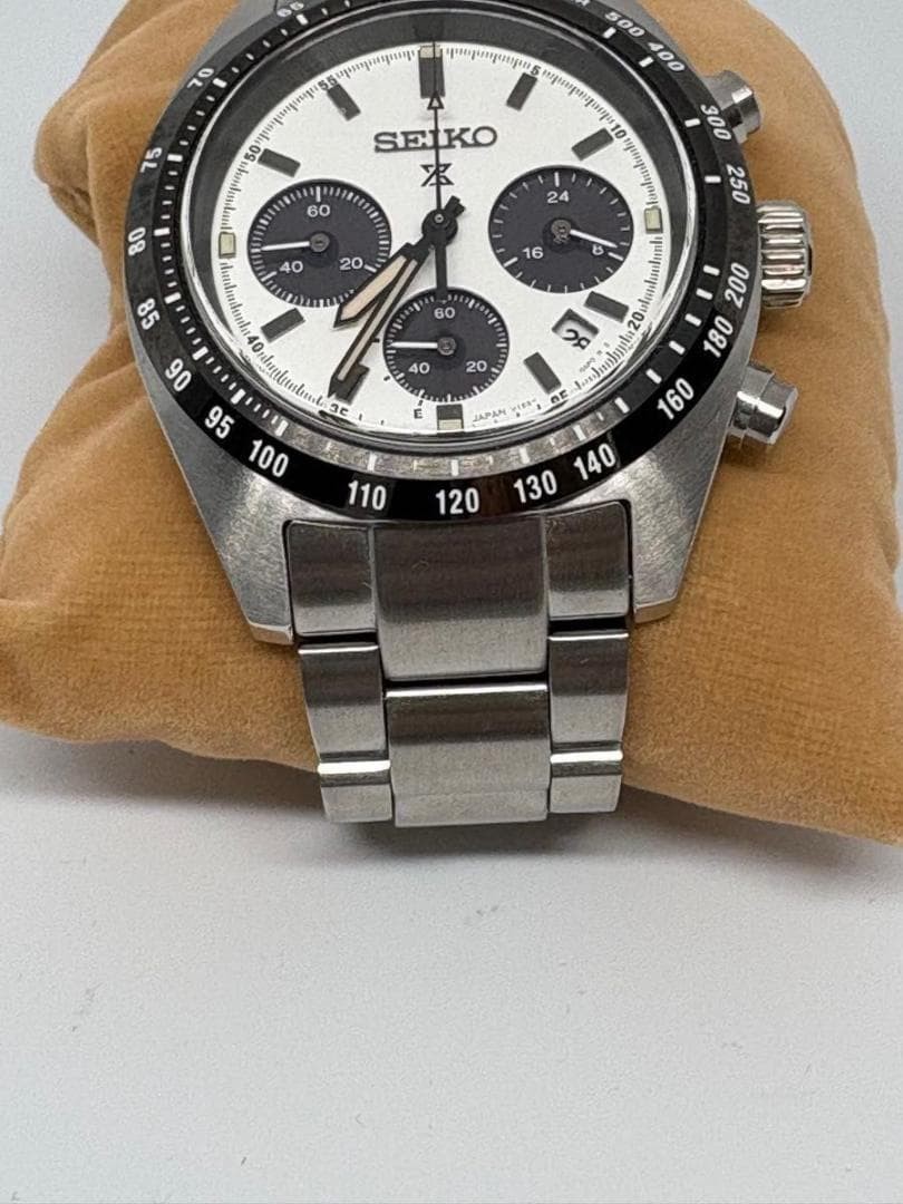 Seiko Prospex SPEEDTIMER SBDL085 Solar Chronograph 39mm Panda Dial 10ATM Mens