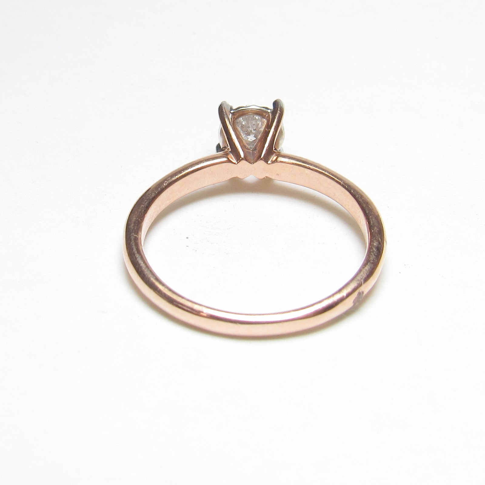 ALLURE GEMS 10K Rose And White Gold 0.42 Ct Natural Brilliant Cut Diamond Ring