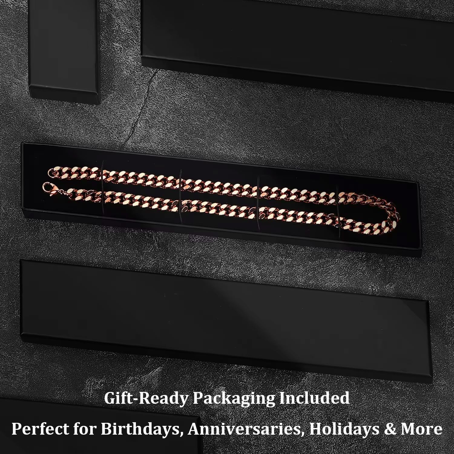 Heavenly Metals Copper Necklace for Men & Women – 99.9% Pure Copper Cuban Link