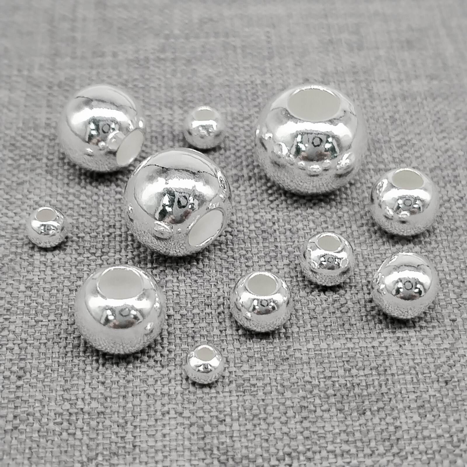 925 Sterling Silver Round Ball Beads 3mm 3.5mm 4mm 4.5mm 5mm 5.5mm 6mm 7mm 8mm