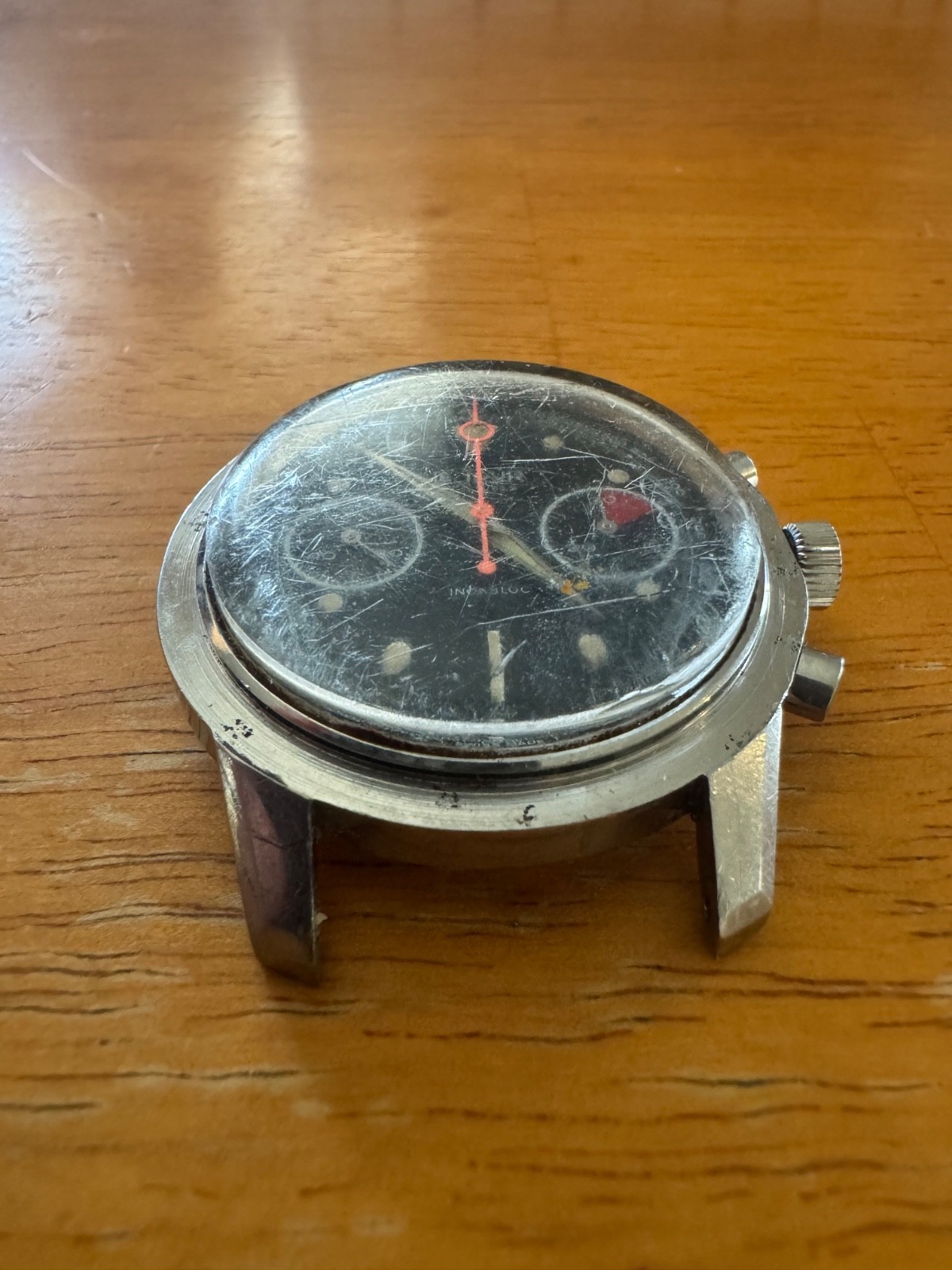 VINTAGE 1960s LE JOUR CHRONOGRAPH – VALJOUX 7733 – LOLLIPOP HAND – MISSING BEZEL