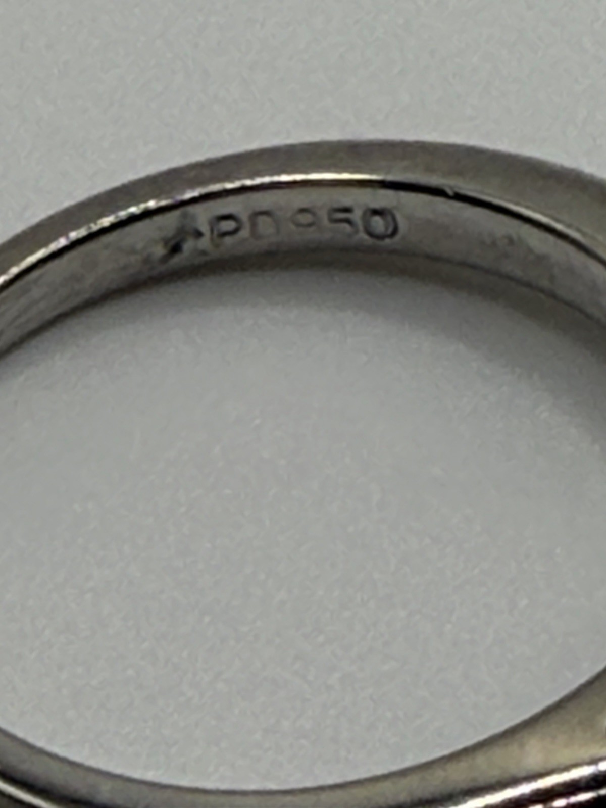 Palladium 3 Diamond Engagement Ring Sz 6.5